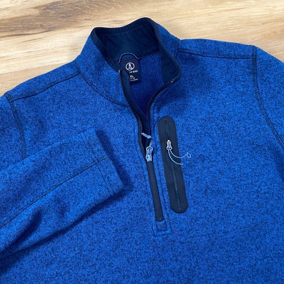 Lands' End Other - Lands End Fleece Pullover Men XL Heritage Polyester 1/4 Zip Blue Classic Outdoor